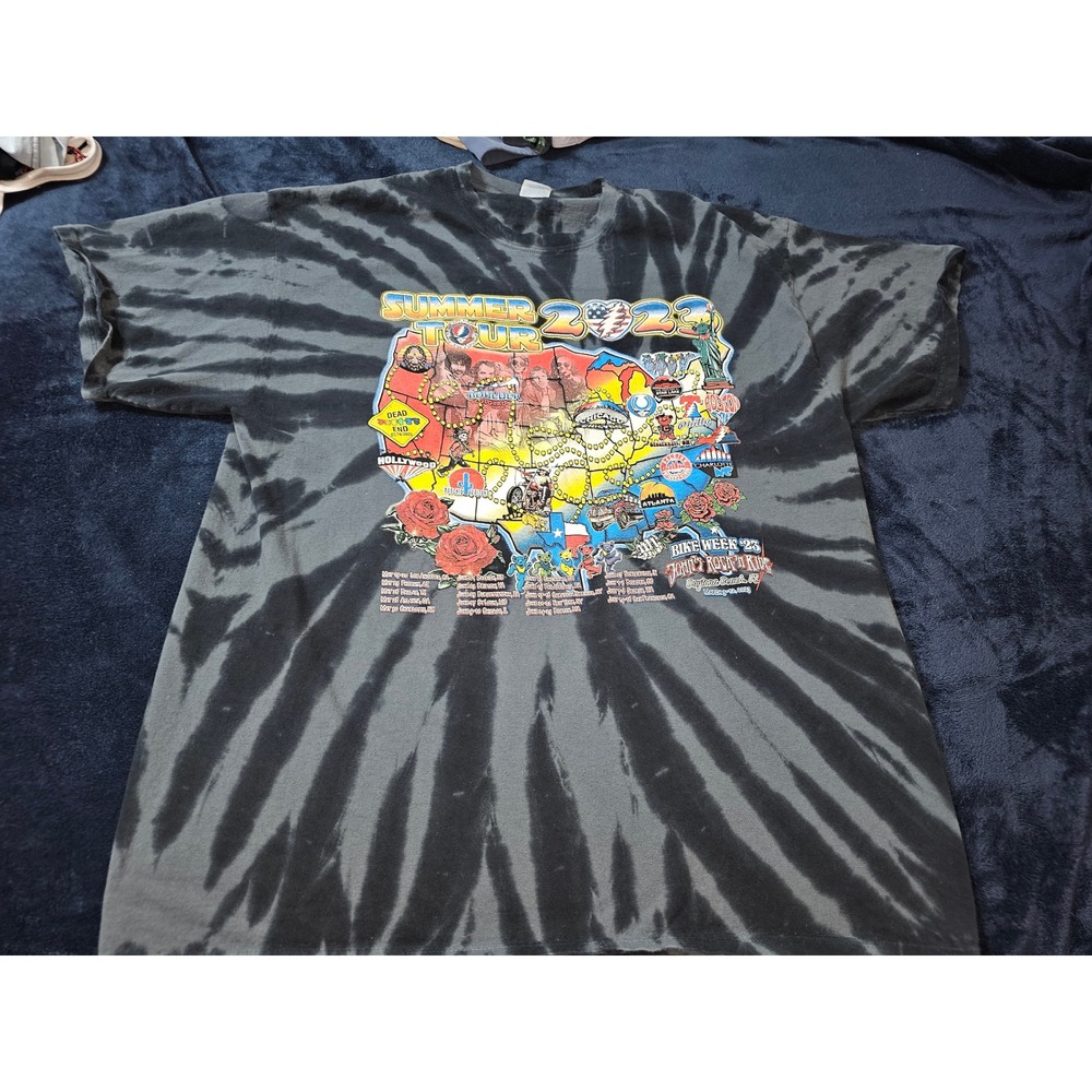 Dead & Company Summer Tour 2023 Tie Dye T-Shirt Mens XL Weir Everywhere Graphic